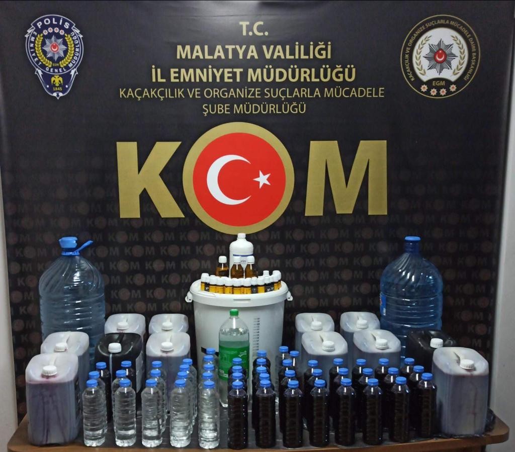 128 litre sahte alkol ele geçirildi