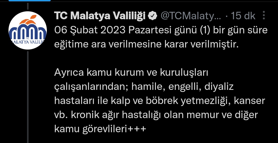 Malatya'da okullarda kar tatili 
