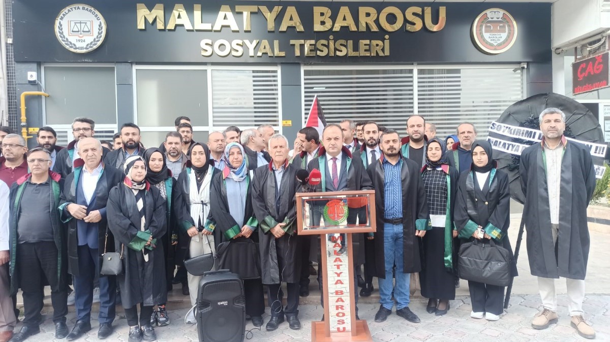 Malatya Barosu, İsrail’in Filistinli sivillere yönelik katliamına tepki gösterdi