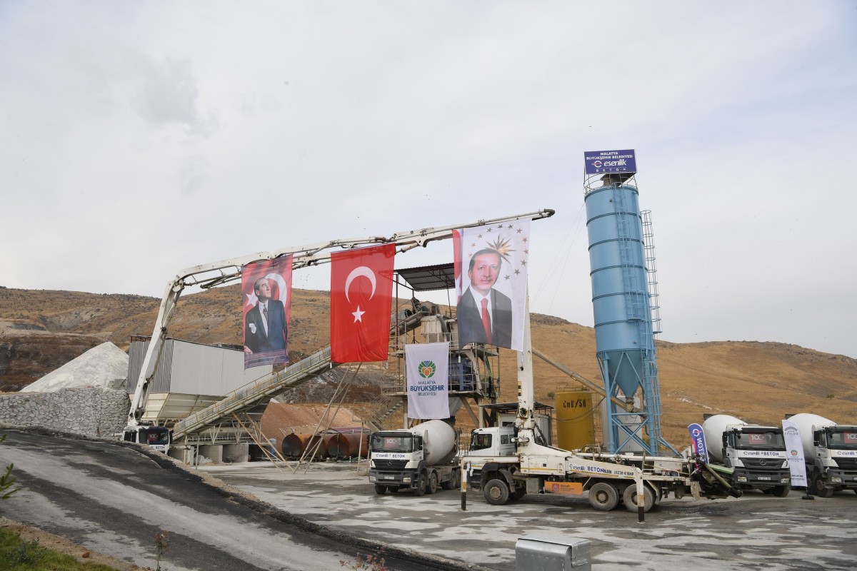 Esenlik Şirketine ait beton santrali üretime başladı