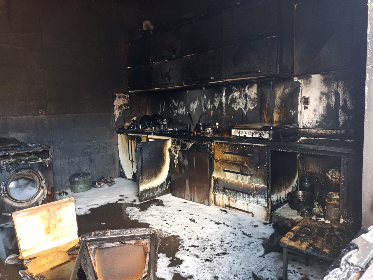 Darende'de ev yangını