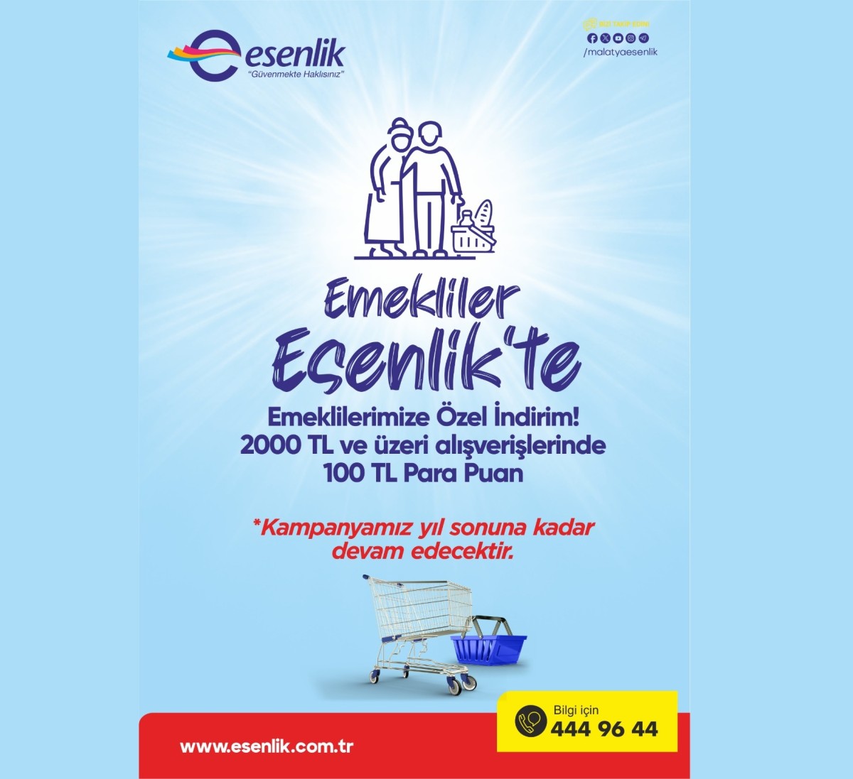 Esenlik Marketler Emeklilere Özel Kampanya Başlattı
