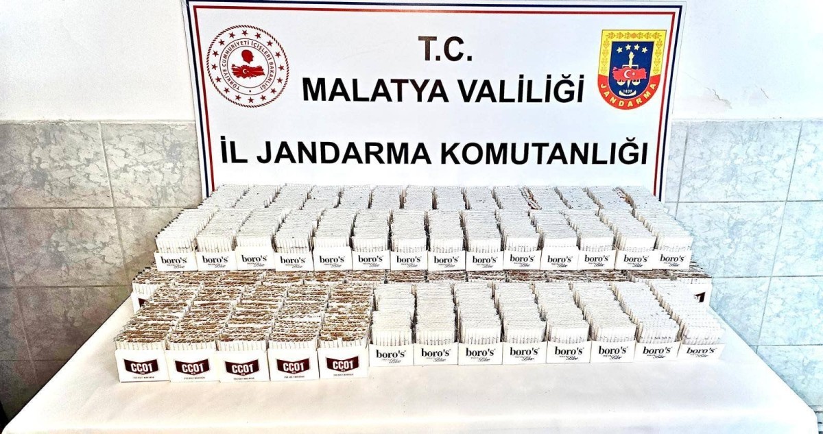 Arguvan'da kaçak makaron operasyonu