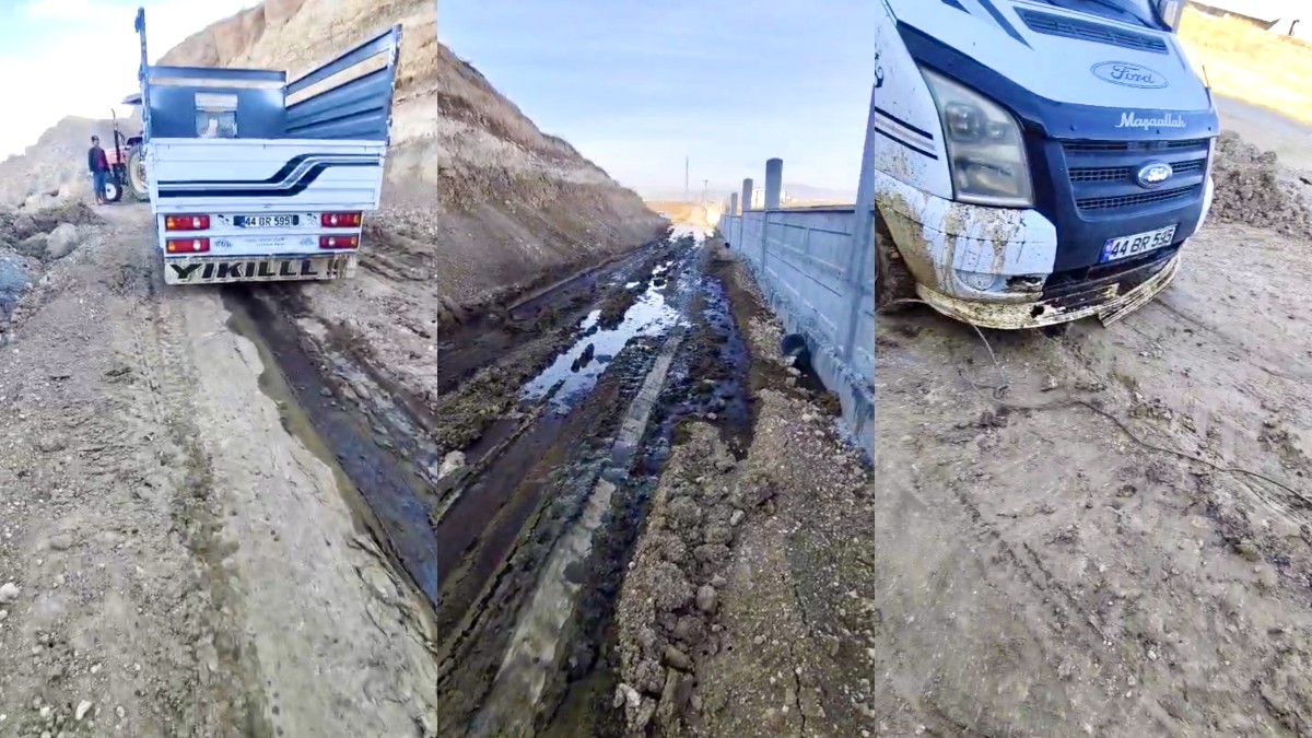 Yeşilyurt’ta Biyogaz Atıkları Yolu Kapattı: Süt Üreticisi Saatlerce Mahsur Kaldı