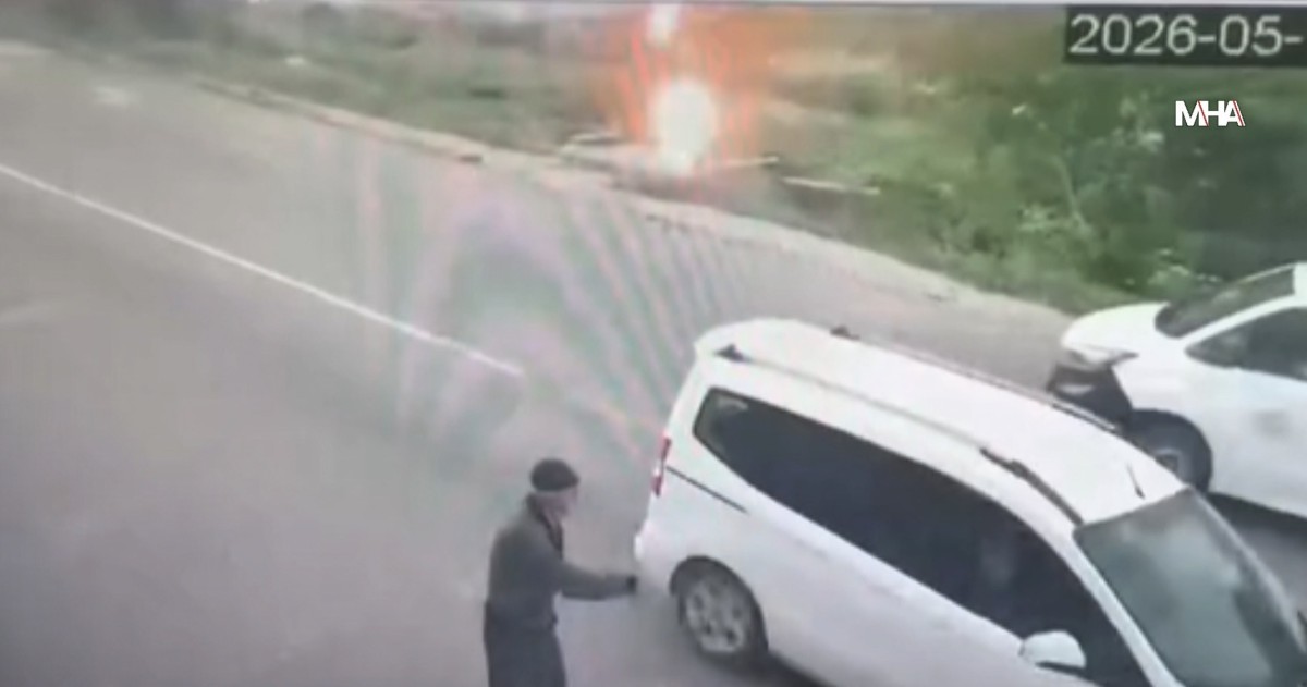 Yıldırım Düşme Anı Kamerada